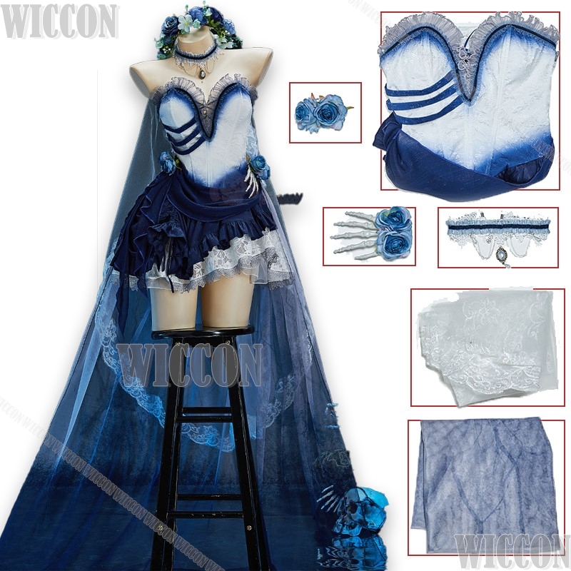 Formal Skirt - Gaun Cosplay Halloween Pengantin Mayat Kostum