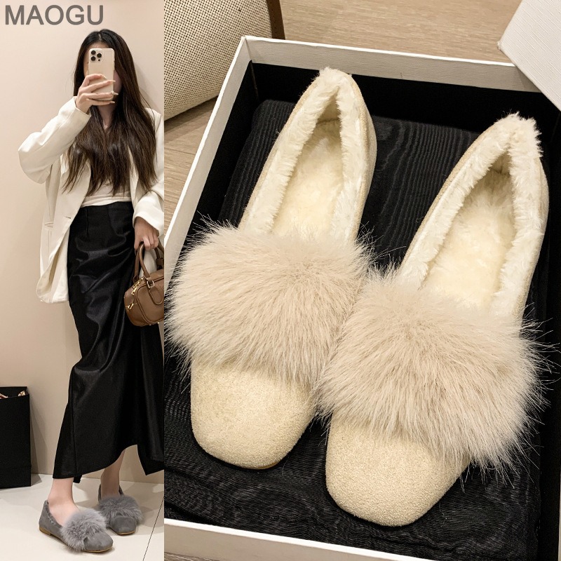 Womens Heels - Sepatu Wanita Berbahan Bulu Halus 2025