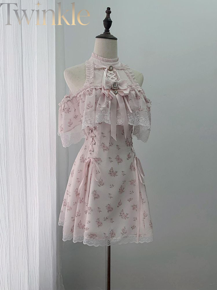 Gaun musim panas bermotif bung - Midi Dress ulasan dan harga