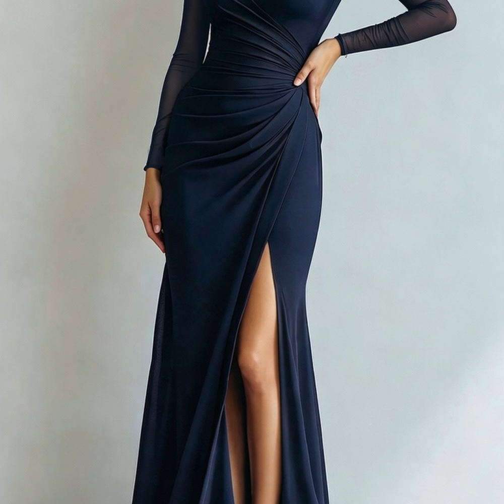 Gaun Maxi Lengan Panjang Seksi - Evening Gown ulasan dan harga